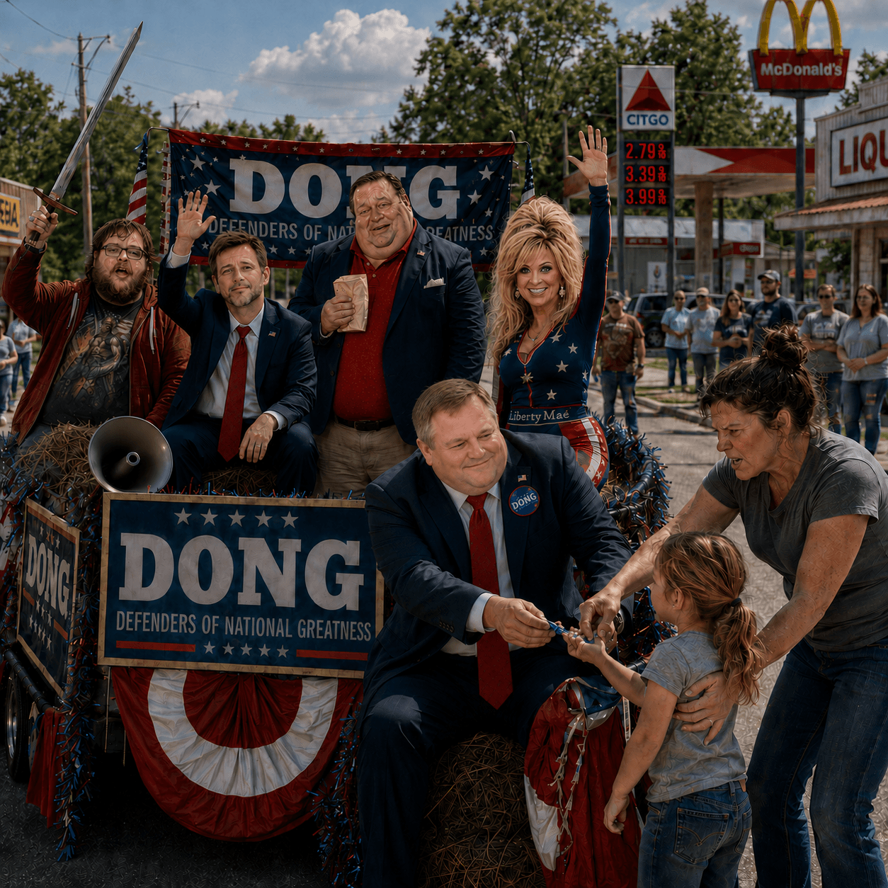 DONG PAC freedom parade float with supporters