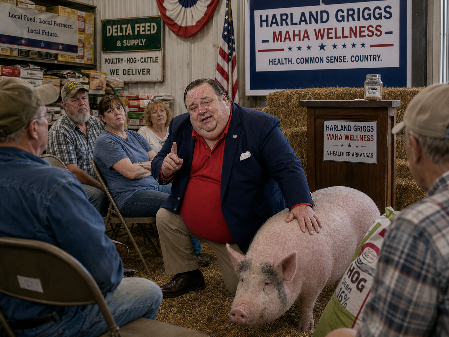 MAHA Candidate Says Hog Testicles Could Help Arkansans Breathe Naturally